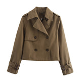 New Four-Color Double-Dbutled Dress For The Fall Of The Loose Wind Coat