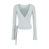 Korean Suit Strapped Knitted Cardigan T-Shirt Women Hanging Neck Hanging Slings Feel Leisure Pants Anti-Walking Half-Dress Skirt