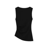 BSK&TRAF Women's Clothing 2025 Summer 2025 New Multi-Colored Folded Asymmetric Collar Collar Blouse 4424311