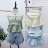 Sweet And Spicy Wind Wearing A Breast Vest Female Pressure Folded Word To Receive Waist Skirt Short Wrapped Chest-Clothed Backwear 8965