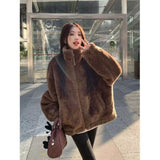 Maillard Wears Autumn And Winter Small High-Grade Fried Street Loose Plush Plus Thick Lead Lamb Coat Woman