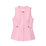 BSK&TRAF Women's Clothing Fall 2025 New Short Skirt Hem Vest 3701597 Flared Trousers 3688597