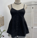 Vintage Cowboy Sling Vest Female Summer Split Press Line Back Tight To Wear Sleeveless Top 838