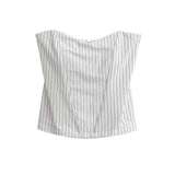 Summer Sexy Babes Fish Bone Brake Stripe Girded Waisted Top Cloth Plus Chest Pad