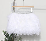 Real Shooting Feather Dress Small Pony Short Skirt Birthday Dress Dress Princess Short Dress 9022