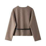 2026 Autumn New Women's Fashion Casual Temperament With Belt Soft Coat 1255937