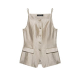 Spring New Body Repair Vest 5908321307 High-Waist Straight Trousers 5908221307