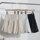 Ballet Style Glide Half-Dress Lumbar Buds Small Black Dress Anti-Light A Word Umbrella Skirt 8295
