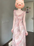 French Sweet Wind Broken Flower Small Flying Sleeve Dress Women's Summer Vacation Wind To Show Thin Beautiful Dress