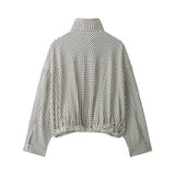 Spring New Lattice Pilot Loose Jacket Jacket 3046041093