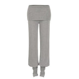 Unloading The Tendered Feet Over-Hanging Pants Women 2026 Summer New Hot Babes Pure Color Slimming High Waist Straight Trousers
