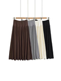The Feeling Of Thin A-Word Half-Body Skirt Autumn 2025 New Gentle Wind Temperament With High-Waisted 100-Folded Skirt