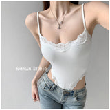 Trendy Sexy Tight Summer New Sexy Lace Pattern Sweet Thin Sling Vest