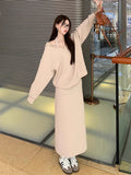 Early Autumn Han Wears A Suit In Early Autumn 2026 New Women's Casual Jersey Hanging Neck Vest Skirt Two Sets
