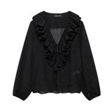 Autumn New Cascade Decoration Loose-Fitting Shirt 8544207