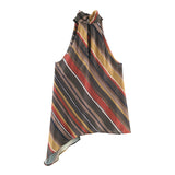 Autumn New Striped Asymmetric Sleeveless Top 9626288