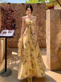 Seaside Tindal Holiday Yellow Dress Summer Beauty Island Mingmei Dopamine Thai Unique Small Sling