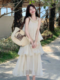 French Beauty Hanging Neck Dress Women's Summer 2026 New Small Seaside Temperament Long Dress