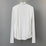 Casual Two Sets Of Long-Sleeved Coat + High-Neck Sleeveless Vest Thin Slim Tops South Korea Dongdae Tide