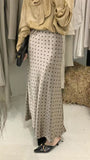 2025 Spring Tuffed Denate Acetic Fishtail Skirt Half-Dress Fashion Tight Waist High Waist Long Skirt Slim Slim