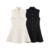 Spring New With Shoulderless Sleeveless Skinny Dress 2157026