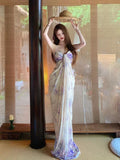 Sexy Holiday Style Purple Raging Dress Woman Beautiful More Than A Piece Of Repair Net Yarn Dress