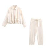 Autumn New Velvet Bomber Jacket 4174674 Trousers 4174675