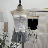 Slippery Strap Bra Strap With Anti-Slip Strip Micro-Waist With Short Top 8137