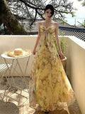Seaside Tindal Holiday Yellow Dress Summer Beauty Island Mingmei Dopamine Thai Unique Small Sling