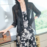 Chiffon Shawl Coat Women 2025 Summer New Gas Thin Loose Cardigan Top With A Short Sunscreen