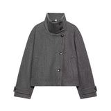BSK&TRAF Women's 2026 Summer New Fashion Retro Short Stand Jacket 6318293