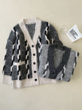 Standing Sweater Coat Women's Autumn And Winter Thicken 2025 New Design Feeling Lazy Loose Long-Sleeved Knitting Big Open Shirt