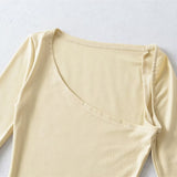 Pure Sleeve T-Shirt Girl Summer Chic Design Sense Slimming Shirt Hottie Elastic Small Top