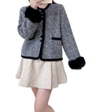 High-End Design Sense Casual Loose Small Fragrant Coat Female Fashion Temperament Round Collar Short Coat Tide