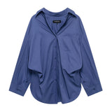 BSK&TRAF Women's Clothing 2025 Summer New Fashion And Casual Free Silk Shirt 3520608