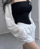 South Korea Spring And Summer With The Basic Solid Color Flat Neck With Chest Cushion Tight Bottom To The Chest Vest T-Shirt Girlins