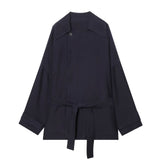 Autumn New Belt Escape Coat 613624473 Folding Trousers 613624573