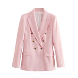 BSK&TRAF Women's Clothing 2025 Summer New Temperament Repair Suit Jacket 7608646500