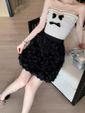Summer New Cake Skirt Rose Petal Chiffon Skirt Pony Skirt Lace Folding Skirt
