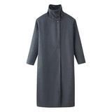 New Chimney Collar In Autumn Loose Long Coat Coat