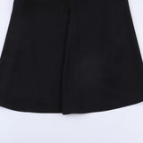 Spring New Splicing Striped With Belted Fan Flute Dress 3564084