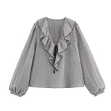 Autumn New Small Plaid Laminated Shirt 5029181