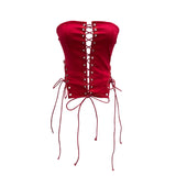 Slippery Strap Bra Strap With Anti-Slip Strip Micro-Waist With Short Top 8137