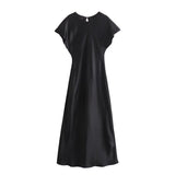 BSK&TRAF Women's Clothing 2025 Summer Lingidic Moustyling Dress 8868897 Short-Sleeved Fashion