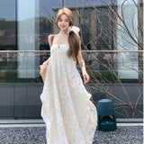 Seaside Holiday Wind And Wind Hanging Neck Dress Beach Dress Early Spring With Chest Cushion A Skirt Pure Desire To Hollow Long Dress