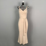 Spring And Autumn New Slim Comfortable And Thin Temperament V Collar Chest Sling Skirt With Long High-Rise Dress