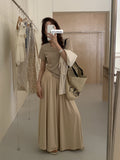 Model Broad-Legged Skirts 2025 Summer New High-Waisted Loose-Fitting Skirt Trousers