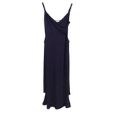 Spring And Autumn New Slim Comfortable And Thin Temperament V Collar Chest Sling Skirt With Long High-Rise Dress