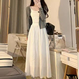 Gentle Wind And White Hanging Dress Dress Women's Summer 2026 New Pear-Shaped Body Dress Travel To Wear A Suit