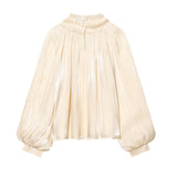 Spring New Light Silk Lily Texture Loose Shirt 8741030